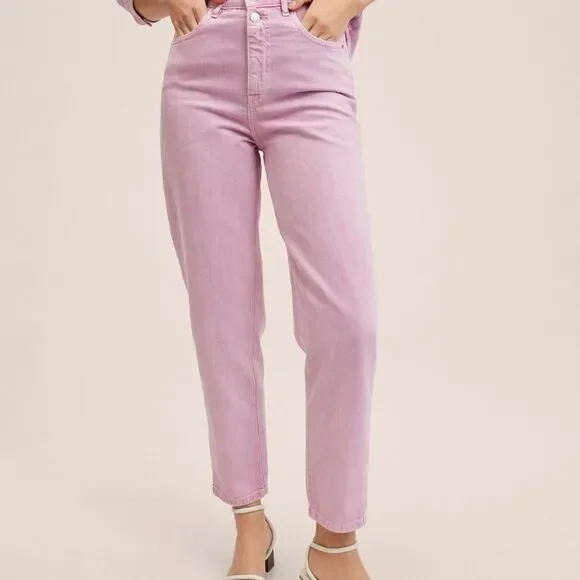 Mango high-rise tapered jeans size 4 - Picture 4 of 6